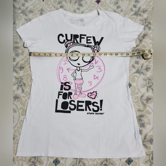 2000s Stupid Factory graphic tee "Curfew is for Losers" in good used condition. - Picture 14 of 14